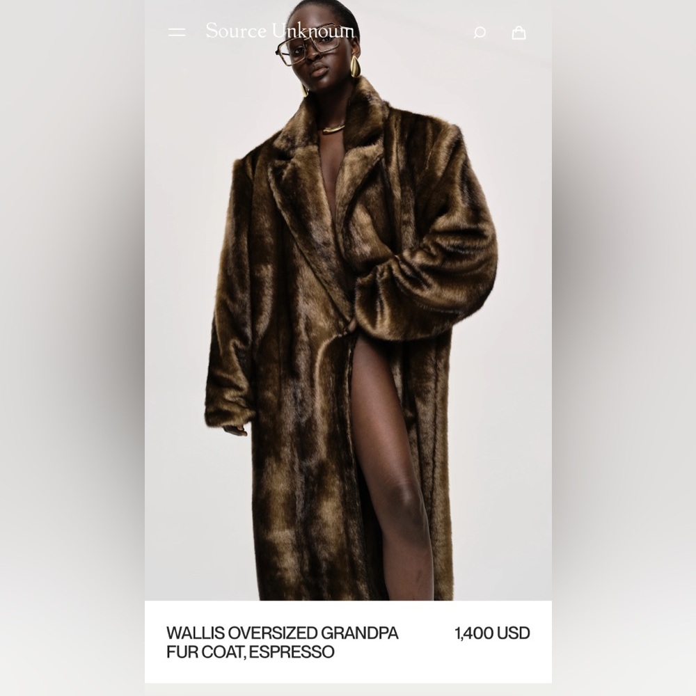 Source Unknown Dark Brown Fur Cape - Picture 2 of 2